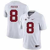 Alabama Crimson Tide 8 Robert Foster White Nike College Football Jersey Dzhi,baseball caps,new era cap wholesale,wholesale hats